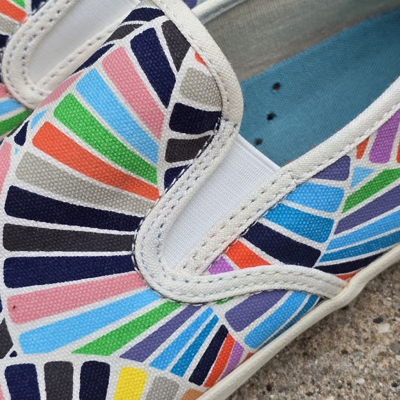 Rainbow Trina Turk SeaVees Sz 8.5 Sneaker Colorblock Women Canvas Shoes/Sneakers - Picture 7 of 15